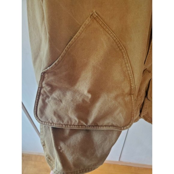 Western Field by Hawthorne VTG Duck Hunting Canvas Jacket Corduroy Flannel Lined - Picture 4 of 9